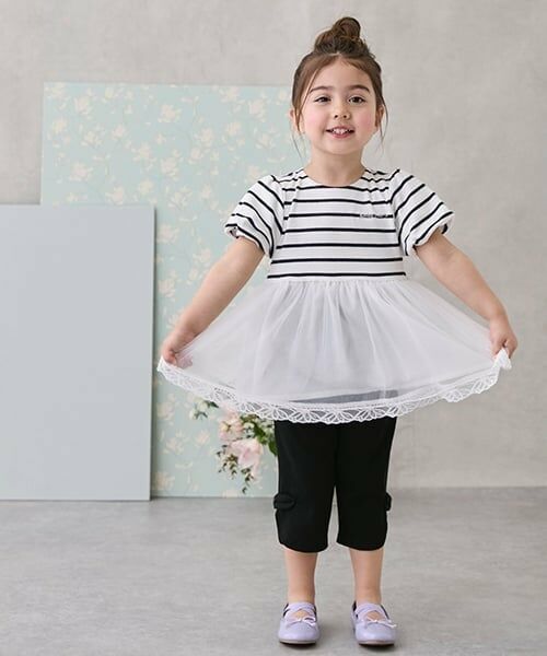 petit main / プティマイン その他パンツ | 【スマイルシリーズ】サイドリボン7分丈パンツ | 詳細2