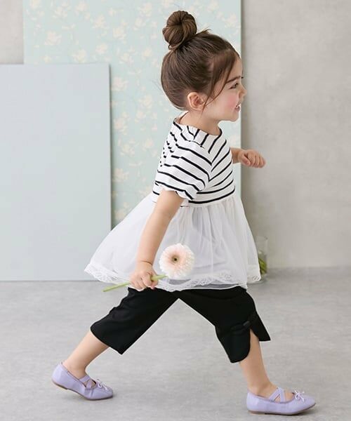 petit main / プティマイン その他パンツ | 【スマイルシリーズ】サイドリボン7分丈パンツ | 詳細3