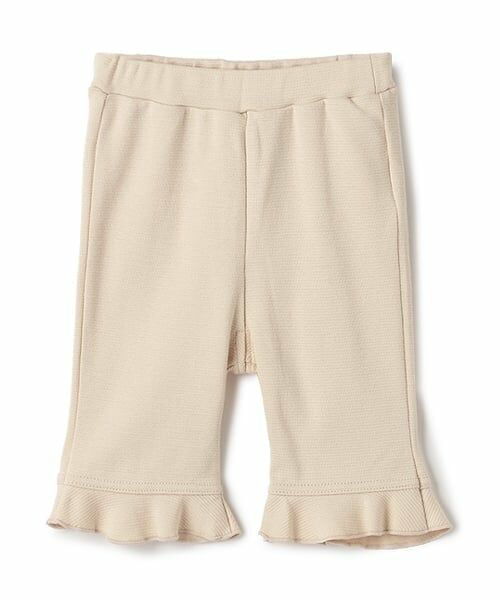 petit main / プティマイン その他パンツ | 【タフニー】7分丈フリルパンツ（薄ベージュ）