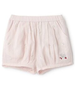 petit main / プティマイン ショート・ハーフ・半端丈パンツ | いちご刺しゅうバルーンパンツ