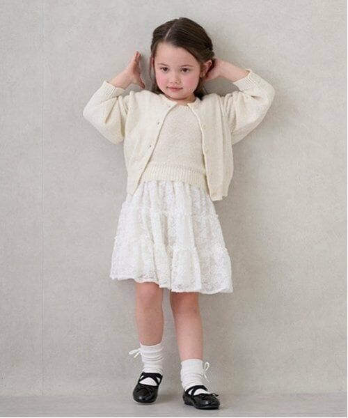 petit main / プティマイン ミニ・ひざ丈スカート | 【リンク】レーススカート(キッズ) | 詳細2