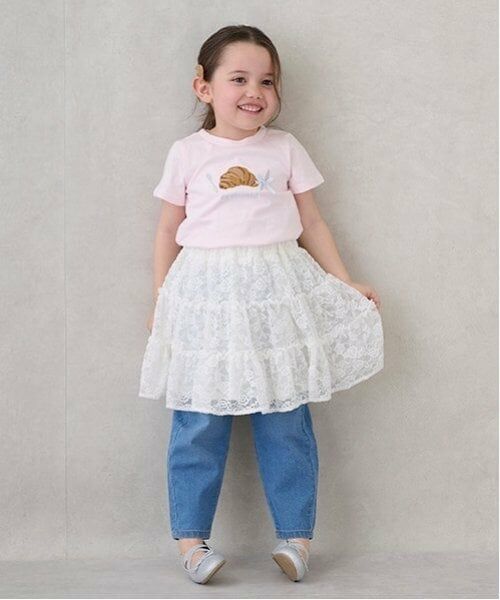 petit main / プティマイン ミニ・ひざ丈スカート | 【リンク】レーススカート(キッズ) | 詳細4