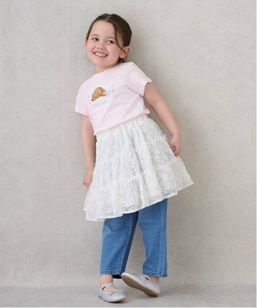 petit main / プティマイン ミニ・ひざ丈スカート | 【リンク】レーススカート(キッズ) | 詳細5