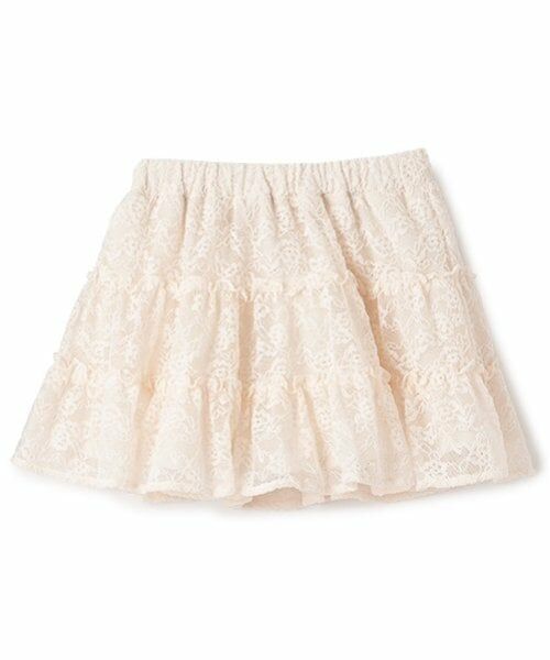 petit main / プティマイン ミニ・ひざ丈スカート | 【リンク】レーススカート(キッズ)（ライト ピンク）