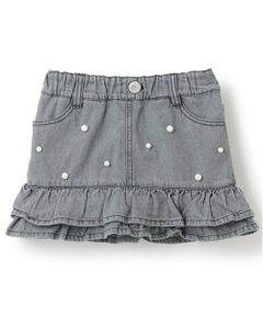 petit main / プティマイン ミニ・ひざ丈スカート | 【リンク】パールデニムスカパン(キッズ)