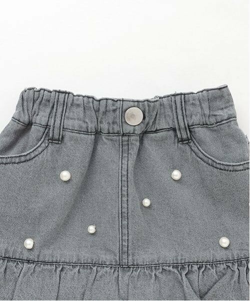 petit main / プティマイン ミニ・ひざ丈スカート | 【リンク】パールデニムスカパン(キッズ) | 詳細2