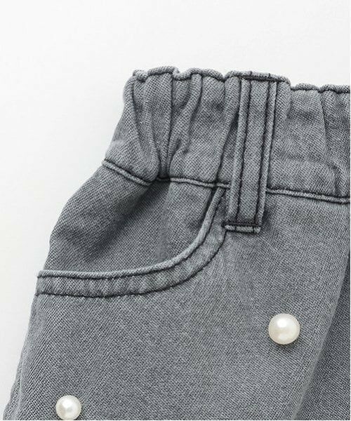 petit main / プティマイン ミニ・ひざ丈スカート | 【リンク】パールデニムスカパン(キッズ) | 詳細4