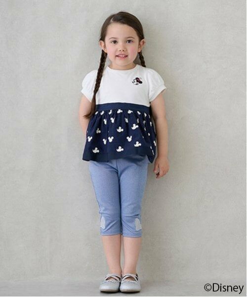 petit main / プティマイン その他パンツ | 【Disney】サイドリボン7分丈レギパン | 詳細1