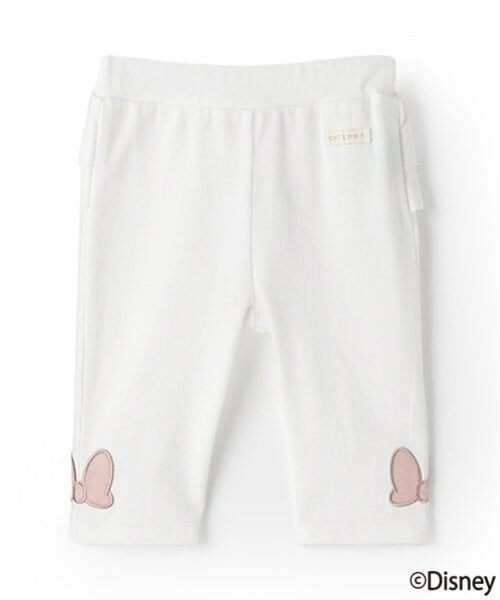 petit main / プティマイン その他パンツ | 【Disney】サイドリボン7分丈レギパン（アイボリー）