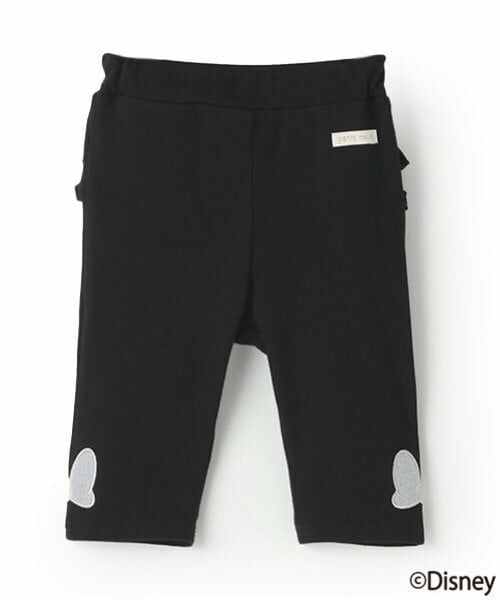 petit main / プティマイン その他パンツ | 【Disney】サイドリボン7分丈レギパン（黒）