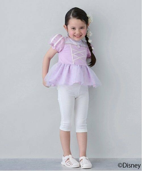petit main / プティマイン その他パンツ | 【Disney】バックフリル7分丈レギンス | 詳細1