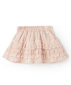 petit main / プティマイン ミニ・ひざ丈スカート | 【リンク】レースフリルスカート(キッズ)