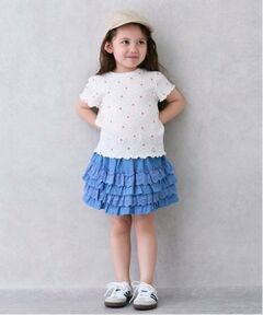 petit main / プティマイン ミニ・ひざ丈スカート | 【リンク】レースフリルスカート(キッズ)