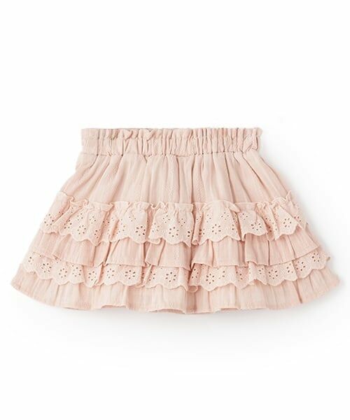 petit main / プティマイン ミニ・ひざ丈スカート | 【リンク】レースフリルスカート(キッズ) | 詳細3