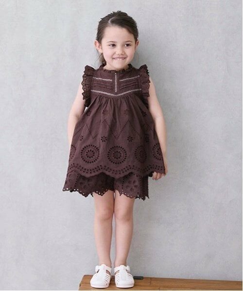 petit main / プティマイン ショート・ハーフ・半端丈パンツ | 【リンク】レースキュロット(キッズ) | 詳細3