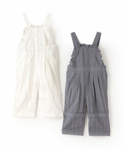 petit main / プティマイン ミニ丈・ひざ丈ワンピース | レースサロペット | 詳細14