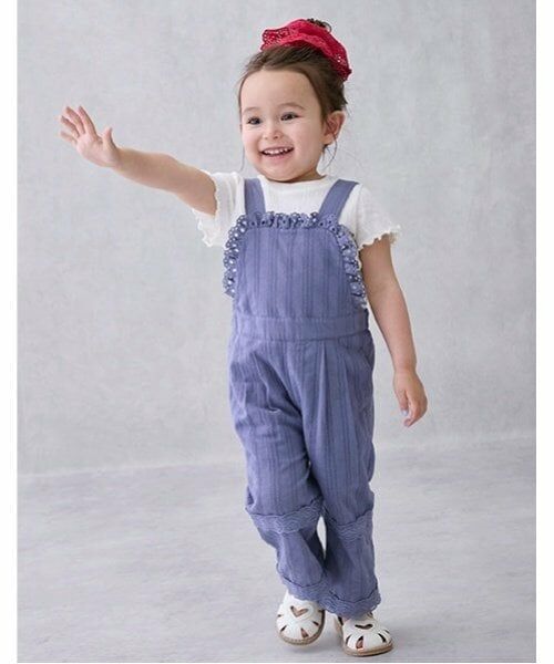 petit main / プティマイン ミニ丈・ひざ丈ワンピース | レースサロペット | 詳細3