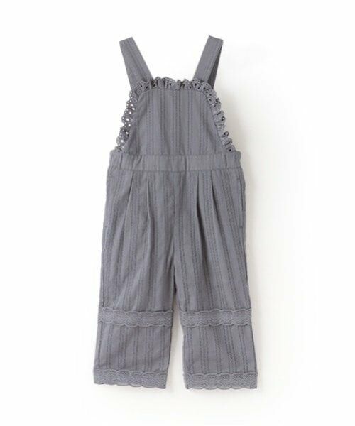 petit main / プティマイン ミニ丈・ひざ丈ワンピース | レースサロペット | 詳細5