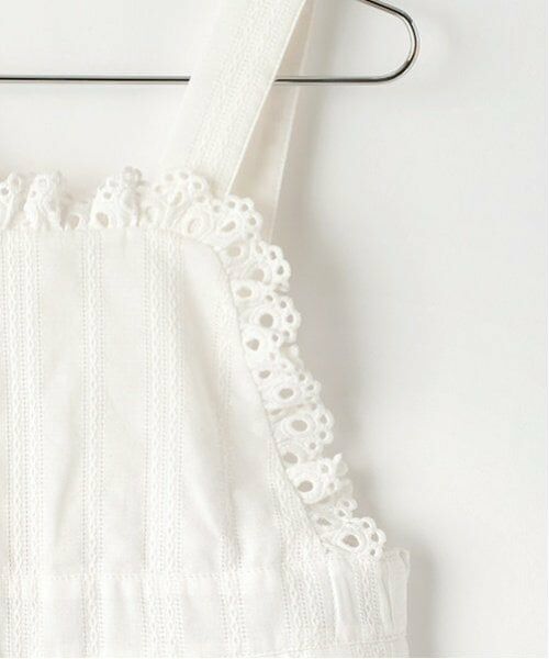 petit main / プティマイン ミニ丈・ひざ丈ワンピース | レースサロペット | 詳細8