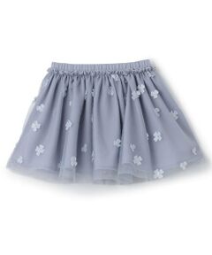 petit main / プティマイン ミニ・ひざ丈スカート | お花チュールスカート