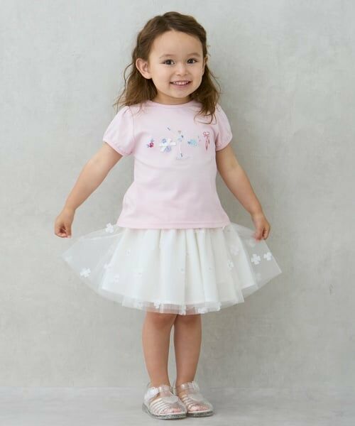 petit main / プティマイン ミニ・ひざ丈スカート | お花チュールスカート | 詳細2