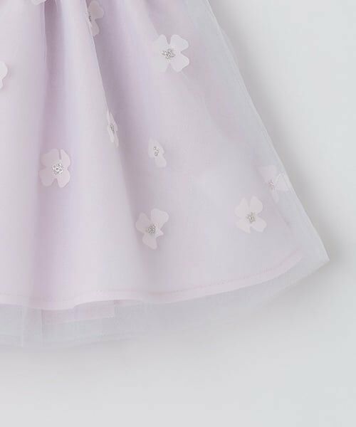 petit main / プティマイン ミニ・ひざ丈スカート | お花チュールスカート | 詳細6