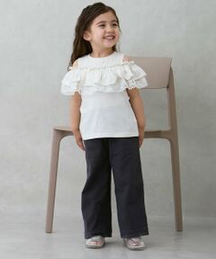 petit main / プティマイン その他パンツ | 【リンク】サイドレースワイドパンツ(キッズ)