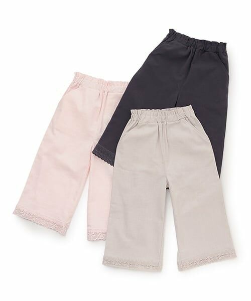 petit main / プティマイン その他パンツ | 【リンク】サイドレースワイドパンツ(キッズ) | 詳細16