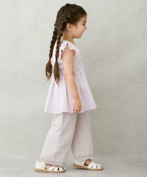 petit main / プティマイン その他パンツ | 【リンク】サイドレースワイドパンツ(キッズ) | 詳細2