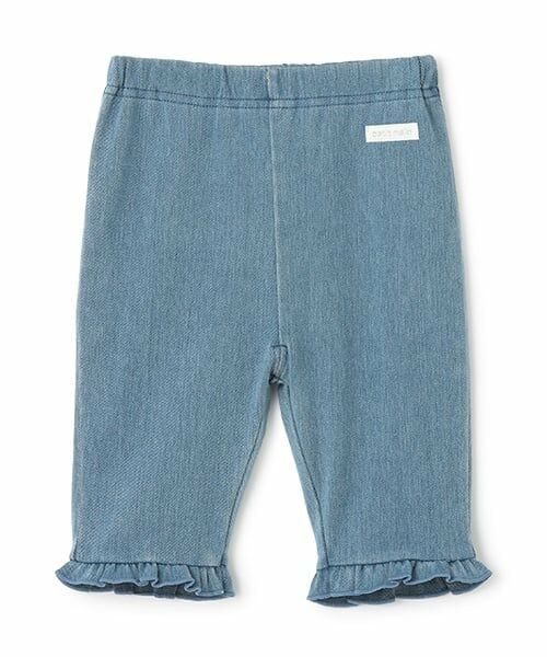 petit main / プティマイン その他パンツ | 【接触冷感】7分フリルレギンス（サックス）