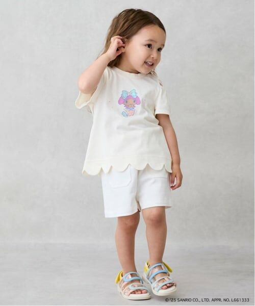 petit main / プティマイン ショート・ハーフ・半端丈パンツ | 【防汚/リンク】【WEB限定特別価格】ベーシックショーパン(キッズ)（アイボリー）