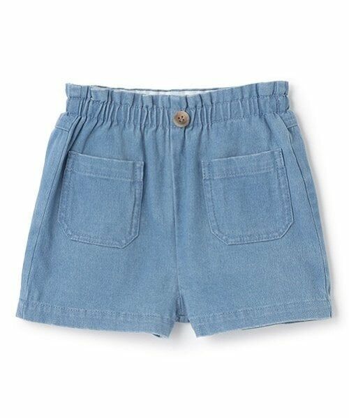 petit main / プティマイン ショート・ハーフ・半端丈パンツ | 【防汚/リンク】【WEB限定特別価格】ベーシックショーパン(キッズ)（サックス）