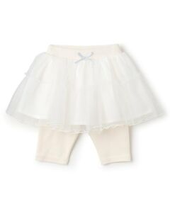 petit main / プティマイン ミニ・ひざ丈スカート | 【接触冷感】5分丈レギつきチュールSK