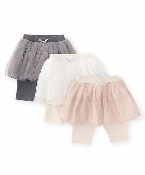 petit main / プティマイン ミニ・ひざ丈スカート | 【接触冷感】5分丈レギつきチュールSK | 詳細11