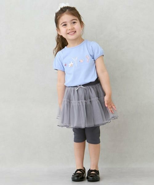 petit main / プティマイン ミニ・ひざ丈スカート | 【接触冷感】5分丈レギつきチュールSK | 詳細2