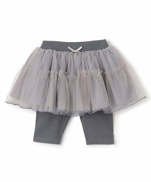 petit main / プティマイン ミニ・ひざ丈スカート | 【接触冷感】5分丈レギつきチュールSK | 詳細3