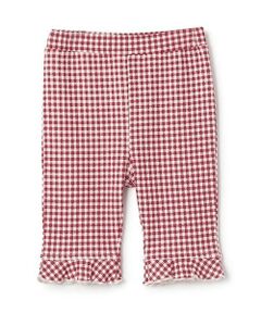 petit main / プティマイン その他パンツ | 【冷感/防汚】7分丈チェックフリルパンツ