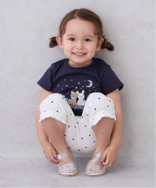 petit main / プティマイン その他パンツ | 【接触冷感】7分丈タックフリルパンツ | 詳細2