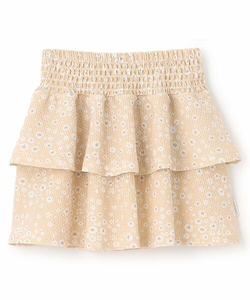 petit main / プティマイン ミニ・ひざ丈スカート | 【GOODPRICE】柄フリルスカート（ライト ピンク）