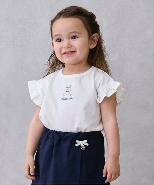 petit main / プティマイン Tシャツ | 【プティプラ】GIRLS半袖T（オフ ホワイト）