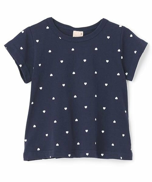 petit main / プティマイン Tシャツ | 【プティプラ】GIRLS半袖T（紺）