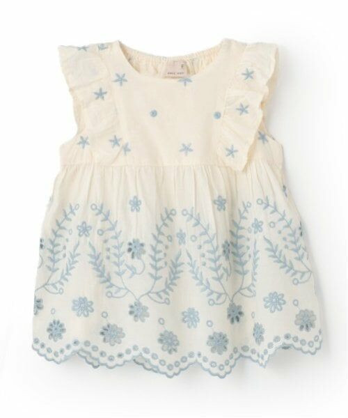 petit main / プティマイン Tシャツ | 【リンク】インド綿オーバーレースチュニック(キッズ) | 詳細11