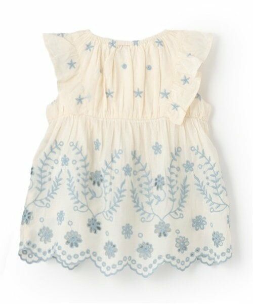 petit main / プティマイン Tシャツ | 【リンク】インド綿オーバーレースチュニック(キッズ) | 詳細4