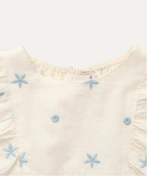 petit main / プティマイン Tシャツ | 【リンク】インド綿オーバーレースチュニック(キッズ) | 詳細5