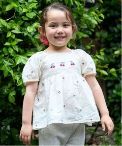 petit main / プティマイン シャツ・ブラウス | チェリー刺しゅうパフブラウス