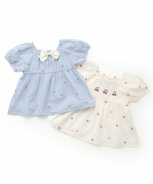 petit main / プティマイン シャツ・ブラウス | チェリー刺しゅうパフブラウス | 詳細14