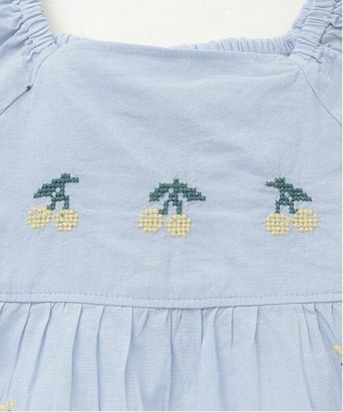 petit main / プティマイン シャツ・ブラウス | チェリー刺しゅうパフブラウス | 詳細7