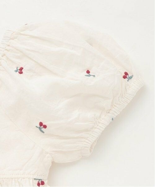 petit main / プティマイン シャツ・ブラウス | チェリー刺しゅうパフブラウス | 詳細9