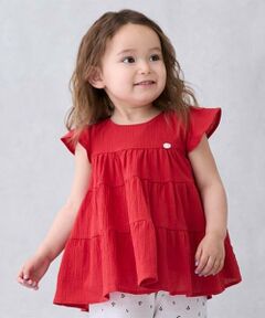 petit main / プティマイン Tシャツ | 【スマイル/リンク】楊柳チュニック(キッズサイズ)