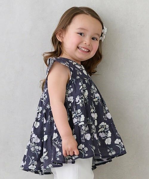 petit main / プティマイン Tシャツ | 【スマイル/リンク】楊柳チュニック(キッズサイズ) | 詳細1